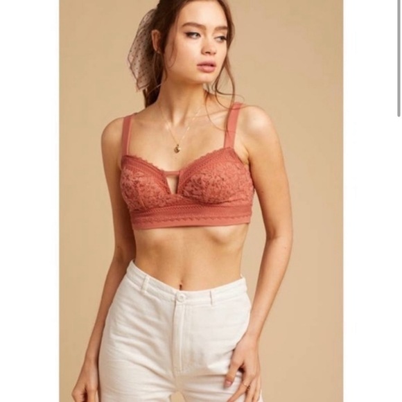 Free People Other - NWT Free People Annabelle Bralette, Coral Rose, Size Medium